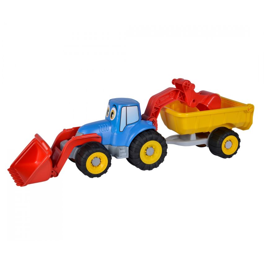 Traktor mit Bagger und Anhänger für Kinder ab 3 Jahren