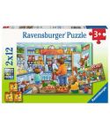 Ravensburger Kinderpuzzle 2x12tlg. Komm, wir gehen Einkaufen