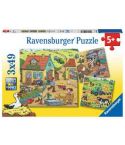 Ravensburger Kinderpuzzle 3x49tlg. Viel los am Bauernhof