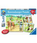 Ravensburger Kd.Puzzle 3x49 Ein Tag auf dem Bauernhof 05129