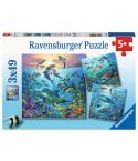 Ravensburger Kinderpuzzle 3x49tlg. Tierwelt des Ozeans 05149