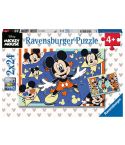 Ravensburger Kinderpuzzle 2x24tlg. Mickey Mouse: Film ab!