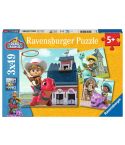 Ravensburger Kinderpuzzle 3x49tlg. Jon,Min&Miguel Dino Ranch