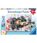 Ravensburger Kinderpuzzle 2x12tlg. Kleine Fellknäuel      