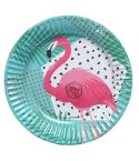 Pappteller Flamingo 18,5cm (6 Stück)