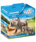 Playmobil Zoo Nashorn mit Baby 70357