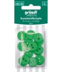 Gründl Kunststoffknöpfe Grün 15 Stück Ø15mm