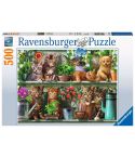 Ravensburger Puzzle 500tlg. Katzen im Regal