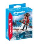 Playmobil Pirat mit Floß und Hammerhai 70598