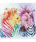 Diamond Dotz Rainbow Zebras 40x40cm
