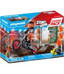 Playmobil Starter Pack Stuntshow Motorrad mit Feuerwand