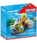 Playmobil City Life Notarzt-Motorrad mit Blinklicht 71205