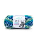 Gründl Wolle Perla Color Nr.37 türkisblau-lagune-grün-weiß