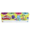 Hasbro Play-Doh 4er Pack hellblau, hellgrün, pink und lila