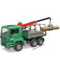 Bruder MAN TGA Holztransporter-LKW mit Ladekran 02769