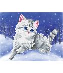 Diamond Dotz Kitten in the Snow 35x27cm