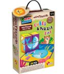 Lisciani Montessori Holz Würfel & Puzzle 2in1 98347