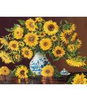 Diamond Dotz Sunflowers in a China vase 71x56cm