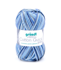 Gründl Wolle Cotton Quick Print Nr.239 blau-marine-grau-mix 