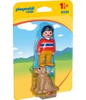 Playmobil 1.2.3 Mann mit Hund 9256