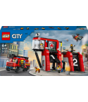 Lego City Fire Feuerwehrstation mit Drehleiterfahrzeug 60414