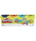 Hasbro Play-Doh 4er Pack blau, orange, türkis, gelb