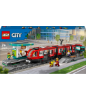 Lego City Straßenbahn mit Haltestelle 60423