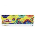 Hasbro Play-Doh 4er Pack dunkelblau,limttengrün,türkis,orang