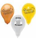 Papstar Luftballons Ø22cm farbig sortiert "Happy Birthday"  