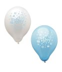 Papstar Luftballons für Babyparty Ø25cm "It's a boy" blau