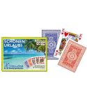 Piatnik Doppelspiel Pokerkarten Kunststoff "Schönen Urlaub"