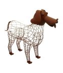 Gartenfigur Hund aus Metall 84cm