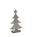Weihnachtsbaum/Sockel silber 25x15x5cm