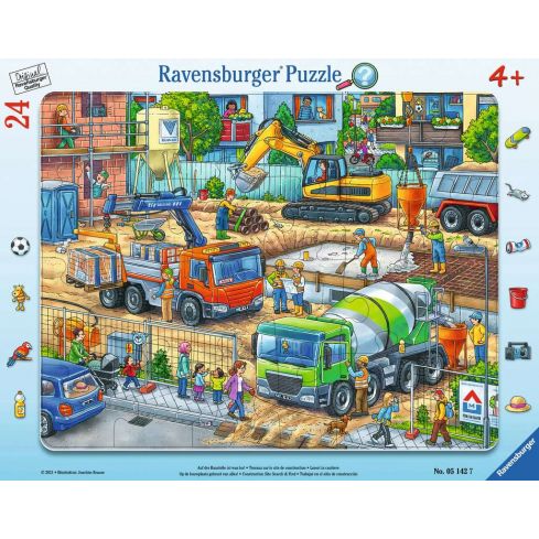 Ravensburger Rahmenpuzzle 24tlg. Auf der Baustelle 05142
