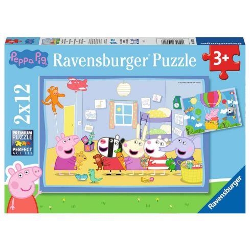 Ravensburger Kinderpuzzle 2x12tlg. Peppas Abenteuer