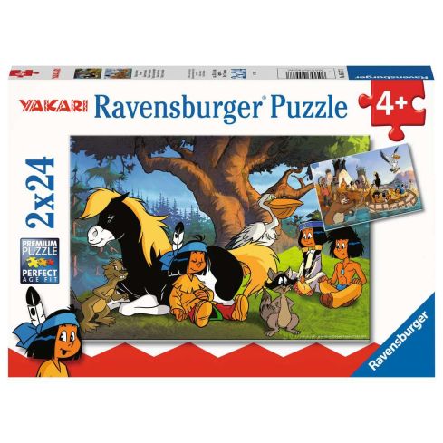 Ravensburger Kinderpuzzle 2x24tlg. Yakari und seine Freunde 