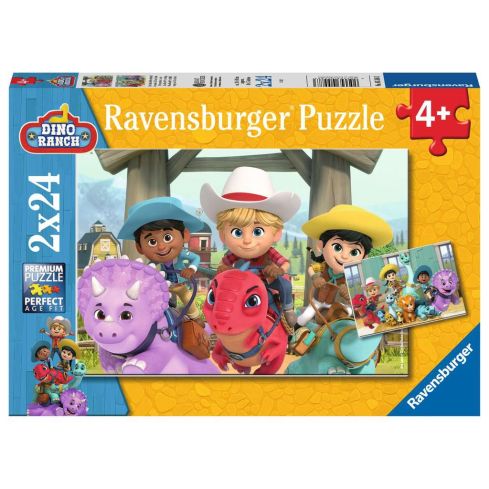 Ravensburger Kinderpuzzle 2x24tlg. Dino Ranch Freundschaften