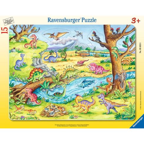 Ravensburger Rahmenpuzzle 15tlg. Die kleinen Dinosaurier    