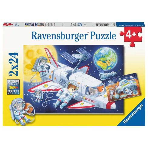 Ravensburger Kinderpuzzle 2x24tlg. Reise durch den Weltraum