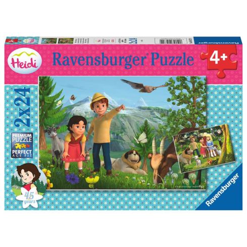Ravensburger Kinderpuzzle 2x24tlg. Heidi's Abenteuer