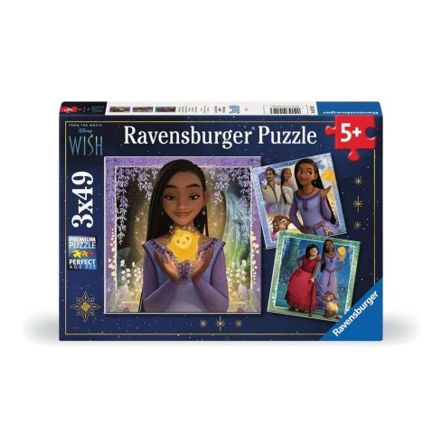 Ravensburger Kinderpuzzle 3x49tlg. Disney Wish Asha's Wunsch