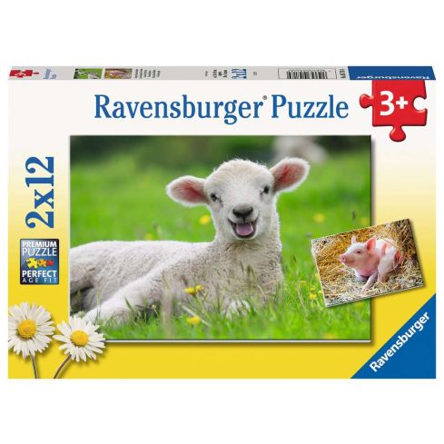 Ravensburger Kinderpuzzle 2x12tlg. Bauernhoftiere 05718
