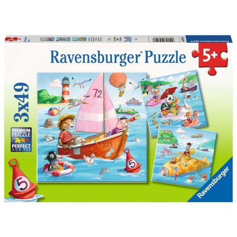 Ravensburger Kinderpuzzle 3x49tlg. Wasserfahrzeuge 05720