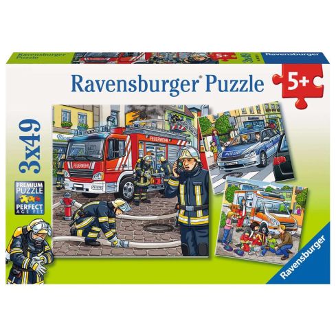 Ravensburger Kinderpuzzle 3x49tlg. Helfer in der Not