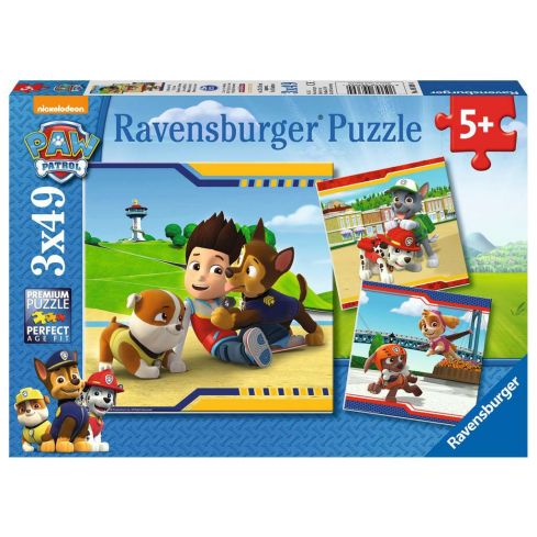 Ravensburger Kinderpuzzle 3x49tlg Paw Patrol Helden mit Fell