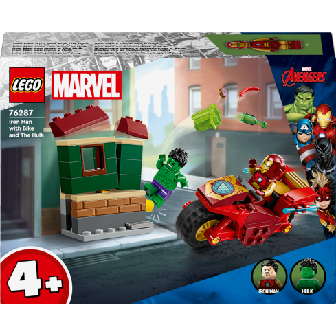 Lego Super Heroes Iron Man mit Bike und der Hulk 76287