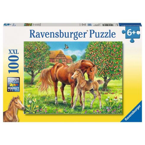 Ravensburger Kinderpuzzle 100tlg. XXL Pferdeglück