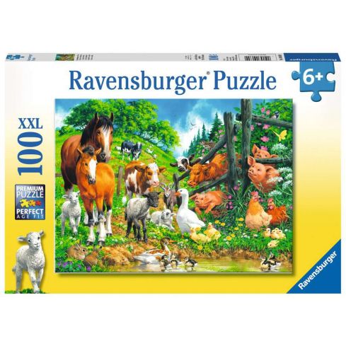 Ravensburger Kinderpuzzle 100tlg. XXL Versammlung der Tiere