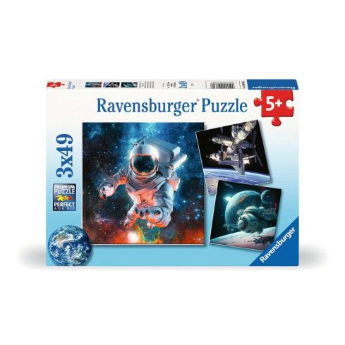 Ravensburger Kinderpuzzle 3x49tlg. Abenteuer Weltraum 00860