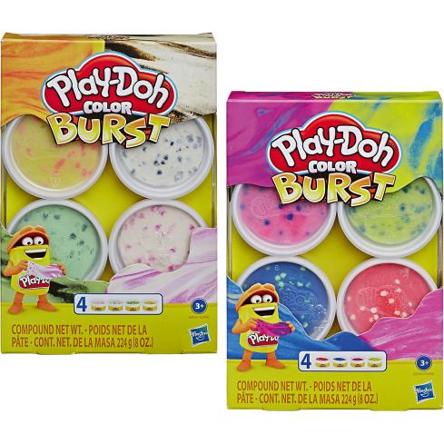 Hasbro Play-Doh Color Burst 4er-Pack sort.